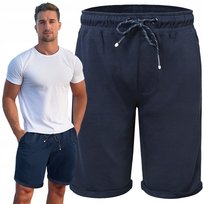 Krótkie Spodenki SZORTY Dresowe Męskie ARABESKA Granatowe 2XL Pako Jeans Pako Jeans