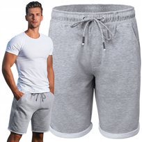 Krótkie Spodenki SZORTY Dresowe Męskie ARABESKA Szare Melanż 2XL Pako Jeans Pako Jeans