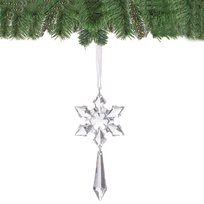 Kryształki bombki choinkowe śnieżynki sopelek 12,5 cm