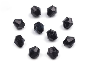 Kryształki Plastik Diament Czarne 14mm 8szt - Inna marka