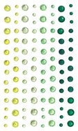 Kryształki samoprzylepne 3/4/5/6mm, 104 szt./op., zielony- półprodukt dekoracyjny - Galeria Papieru