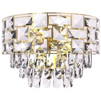 Kryształowa lampa ścienna Luxuria ML8893 Milagro glamour złota