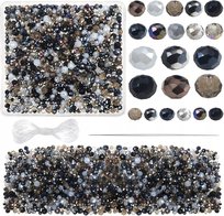 KRYSZTAŁOWE KORALIKI SZKLANE CZARNE ZESTAW 1000 SZT DIY 4MM 6MM 8MM Inna marka