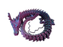 Kryształowy Smok Crystal Dragon 60cm ruchomy figurka przegubowa 3D