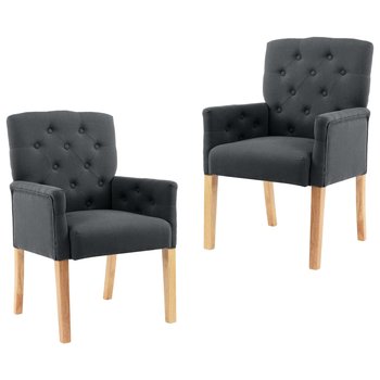 Krzeseła stołowe ergonomiczne, szare, 61x66x95 cm - Zakito Europe