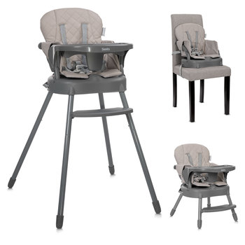 Krzesełko do Karmienia 3w1 Regulowane Taca Pasy Eko Skóra Lorelli Beżowe - Lorelli