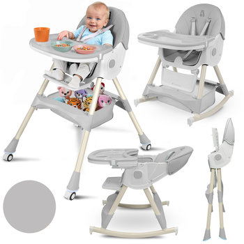 KRZESEŁKO DO KARMIENIA BUJACZEK SEZAMEK 6W1 SZARE - Orsetto