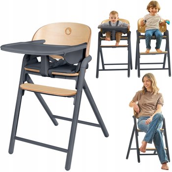 Krzesełko do karmienia drewniane 3w1 dla dzieci wielofuncyjne Lionelo Celia - Lionelo