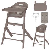 Krzesełko do karmienia Lionelo Beny, 6-36m, regulowana tacka i podnóżek, pasy, Ciemny Beż