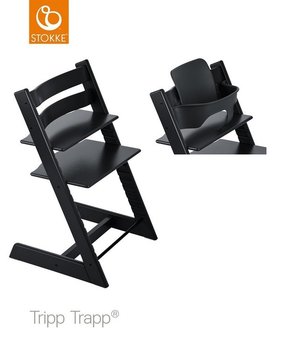 Krzesełko Stokke Tripp Trapp Black + Baby Set - Stokke