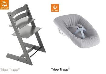 Krzesełko Stokke Tripp Trapp Storm Grey + Newborn set GREY