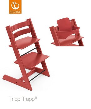 Krzesełko Stokke Tripp Trapp Warm Red + Baby Set - Stokke