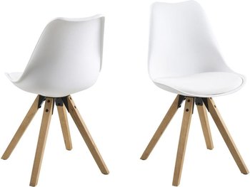 Krzesła ACTONA Dima, białe, 44x42x85 cm, 1 szt. - Actona