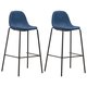 Krzesła barowe vidaXL, 2 szt., niebieskie - vidaXL