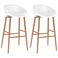 Krzesła barowe VIDAXL, białe, 48x47,5x95,5 cm, 2 szt. - vidaXL