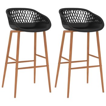 Krzesła barowe VIDAXL, czarne, 48x47,5x95,5 cm, 2 szt. - vidaXL