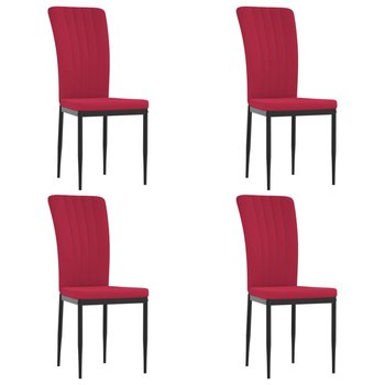 Krzesła do jadalni aksamitne, winna czerwień, 4 sz - Zakito Europe