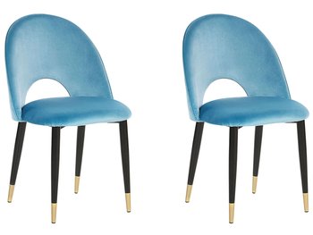 Krzesła do jadalni BELIANI Magalia, niebieskio-czarny, 84x47x45 cm, 2 szt. - Beliani