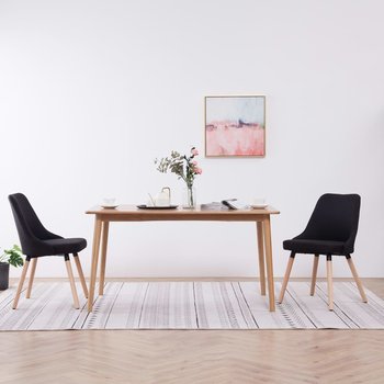Krzesła do jadalni tapicerowane VIDAXL, czarne, 43x43x83 cm, 2 szt. - vidaXL