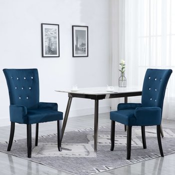 Krzesła do jadalni VIDAXL, niebieskie, 54x56x106 cm - vidaXL