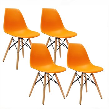 Krzesła DSW Milano pomarańczowe 4 szt - BMDesign