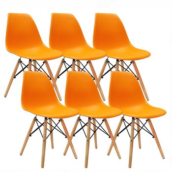 Krzesła DSW Milano pomarańczowe 6 szt - BMDesign