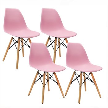 Krzesła DSW Milano różowe 4 szt. - BMDesign
