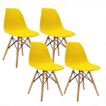Krzesła DSW Milano żółte 4 szt - BMDesign