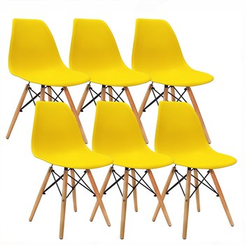 Krzesła DSW Milano żółte 6 szt - BMDesign