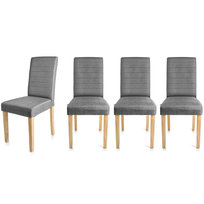 Krzesła HOMEKRAFT Eiko Line, szare, 4 szt.