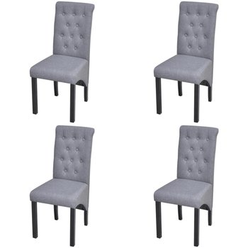Krzesła jadalniane jasnoszare 4 szt. 42x57x95 cm - Zakito Europe