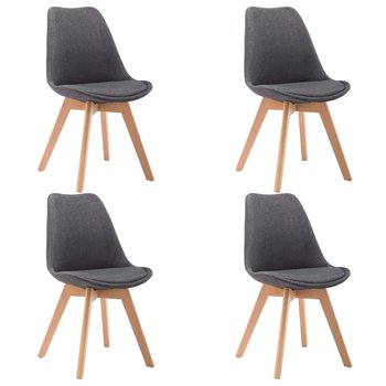Krzesła jadalniane vidaXL, ciemnoszare, 4 szt., 48x54x83 cm - vidaXL
