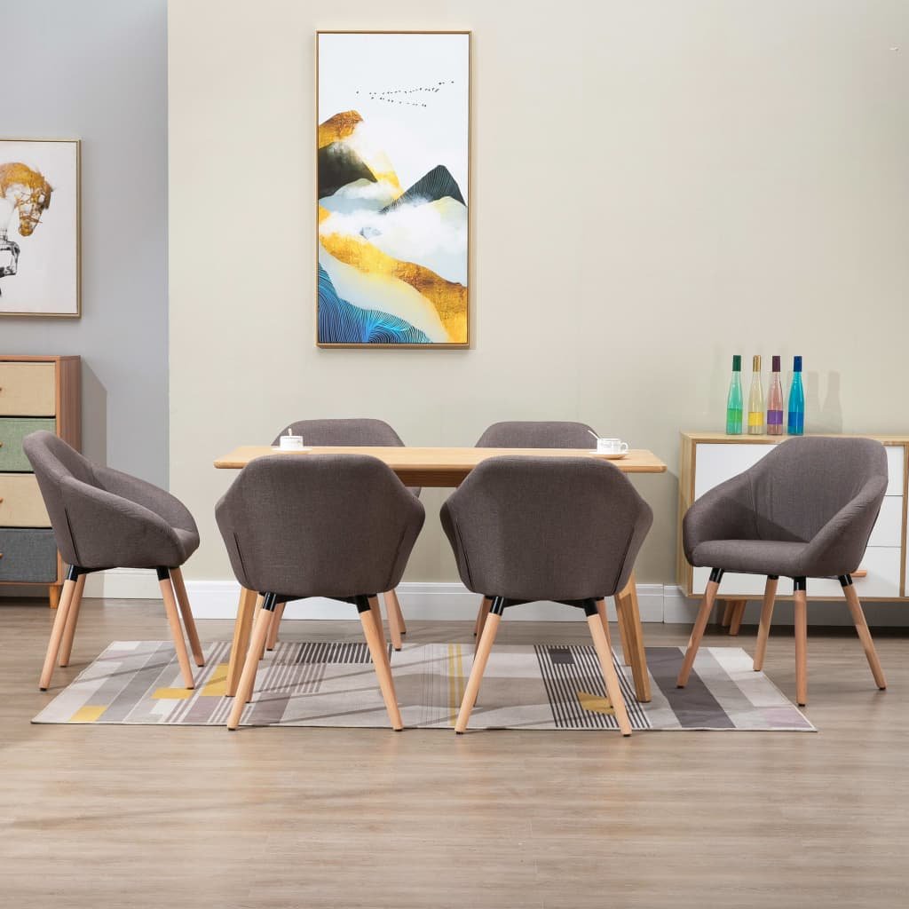 Krzesła jadalniane VIDAXL, szary, 76x55x63 cm, 6 szt.