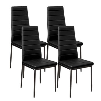 Krzesła Nicea Czarne 4 Szt - BMDesign
