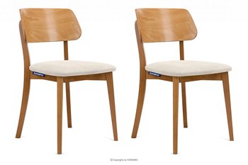 Krzesła nowoczesne drewniane dąb kremowe 2szt VINIS Konsimo - Konsimo