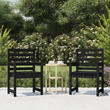 Krzesła ogrodowe, 2 szt., czarne, 60x48x91 cm, lit - vidaXL