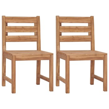 Krzesła ogrodowe, 2 szt., lite drewno tekowe - vidaXL
