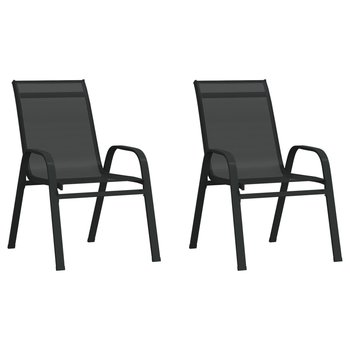 Krzesła ogrodowe 55x65x89 cm, czarne - Zakito
