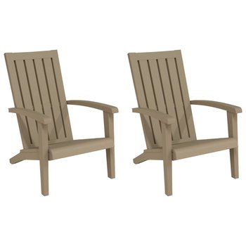 Krzesła ogrodowe Adirondack, 2 szt., jasnobrązowe, - vidaXL