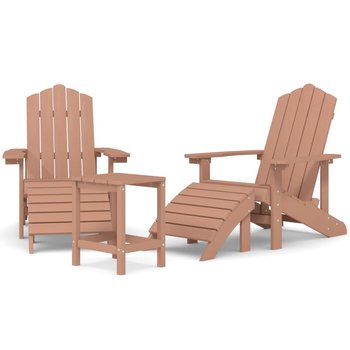 Krzesła ogrodowe Adirondack z podnóżkami i stoliki - Zakito