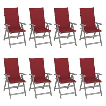 Krzesła ogrodowe Akacja Grey z poduszkami - zestaw - Zakito Europe
