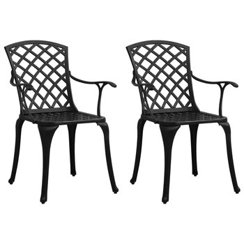 Krzesła ogrodowe aluminiowe czarne 61x60x93cm - Zakito Europe