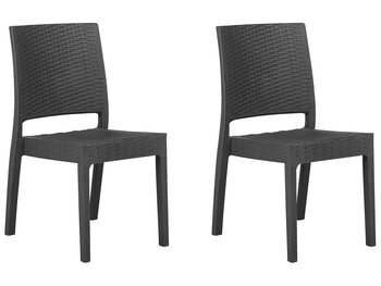 Krzesła ogrodowe BELIANI Fossano, szare, 89x60x47 cm, 2 szt. - Beliani