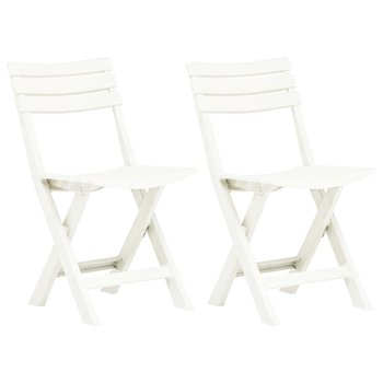 Krzesła ogrodowe bistro, 2 szt., białe, 44x41x78 c - Zakito