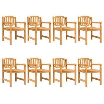 Krzesła ogrodowe drewniane 58x59x88 cm, tekowe, 8 - Zakito