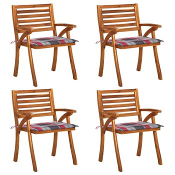Krzesła ogrodowe drewniane 59x59x87 cm + poduszki - Zakito