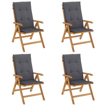 Krzesła ogrodowe drewniane, 60x74,5x104 cm, antrac - Zakito