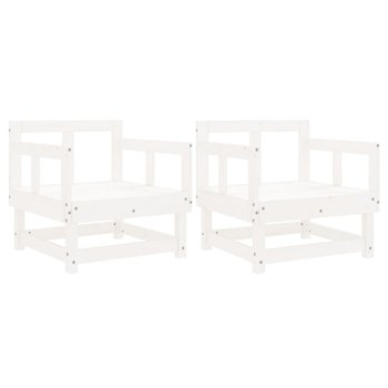 Krzesła ogrodowe drewniane, 64x61x62 cm, białe / AAALOE - Inny producent