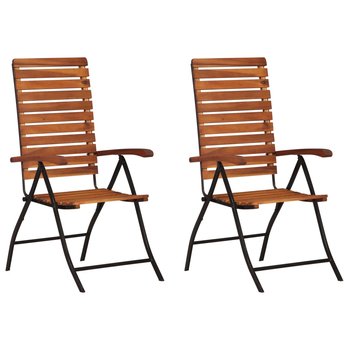 Krzesła ogrodowe drewniane akacjowe, 59x73-98x97-1 - Zakito