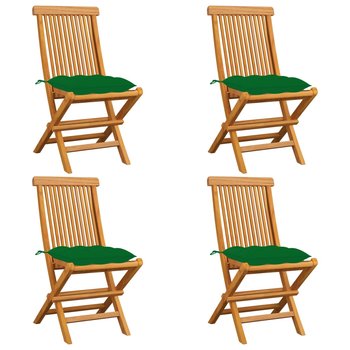 Krzesła ogrodowe drewniane, składane, tekowe, z po - Zakito